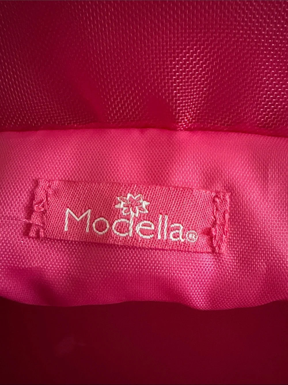 Modella Hot Pink Quilted Floral Cosmetic Case